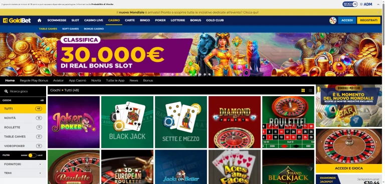 GoldBet: Velocità Competitiva Online in Italia